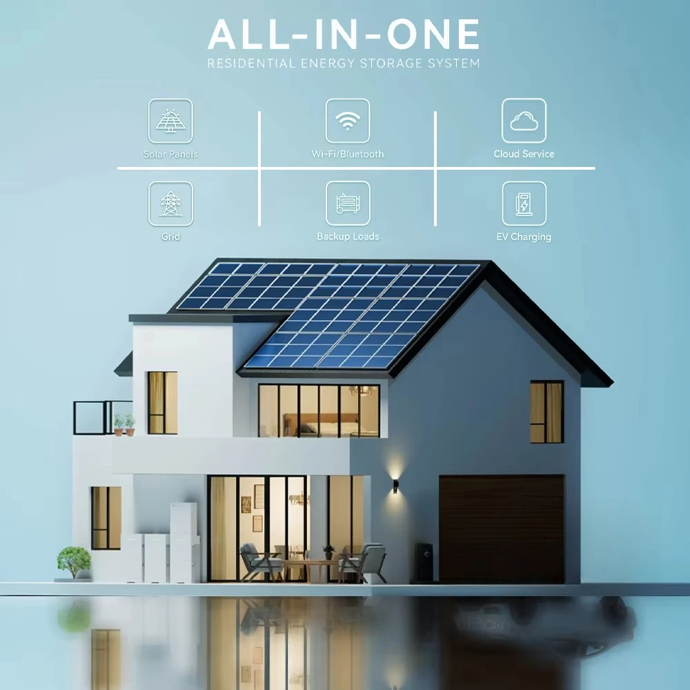 Integrated solar inverter and battery 48v 51.2V 5Kw 10Kwh lithium iron phosphate battery energy storage system