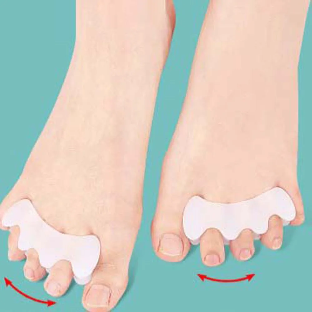 Curved and Deformed Toes Toe Separators Foot Care Tools Toe Valgus Protector Toe Splitter Three Pores Feet Valgus Corrector