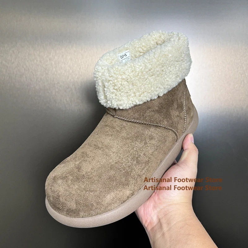 High-Top Slip-On Snow Boots Winter Cold-Proof Men's Shoes Warm Snow Boots New In Men's Candy Colors Ankle Snow Boots