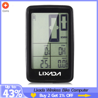 Lixada Wireless Bike Computer with LED Backlight USB Rechargeable Bicycle Speedometer Speed Meter Cycling Odometer Stopwatch