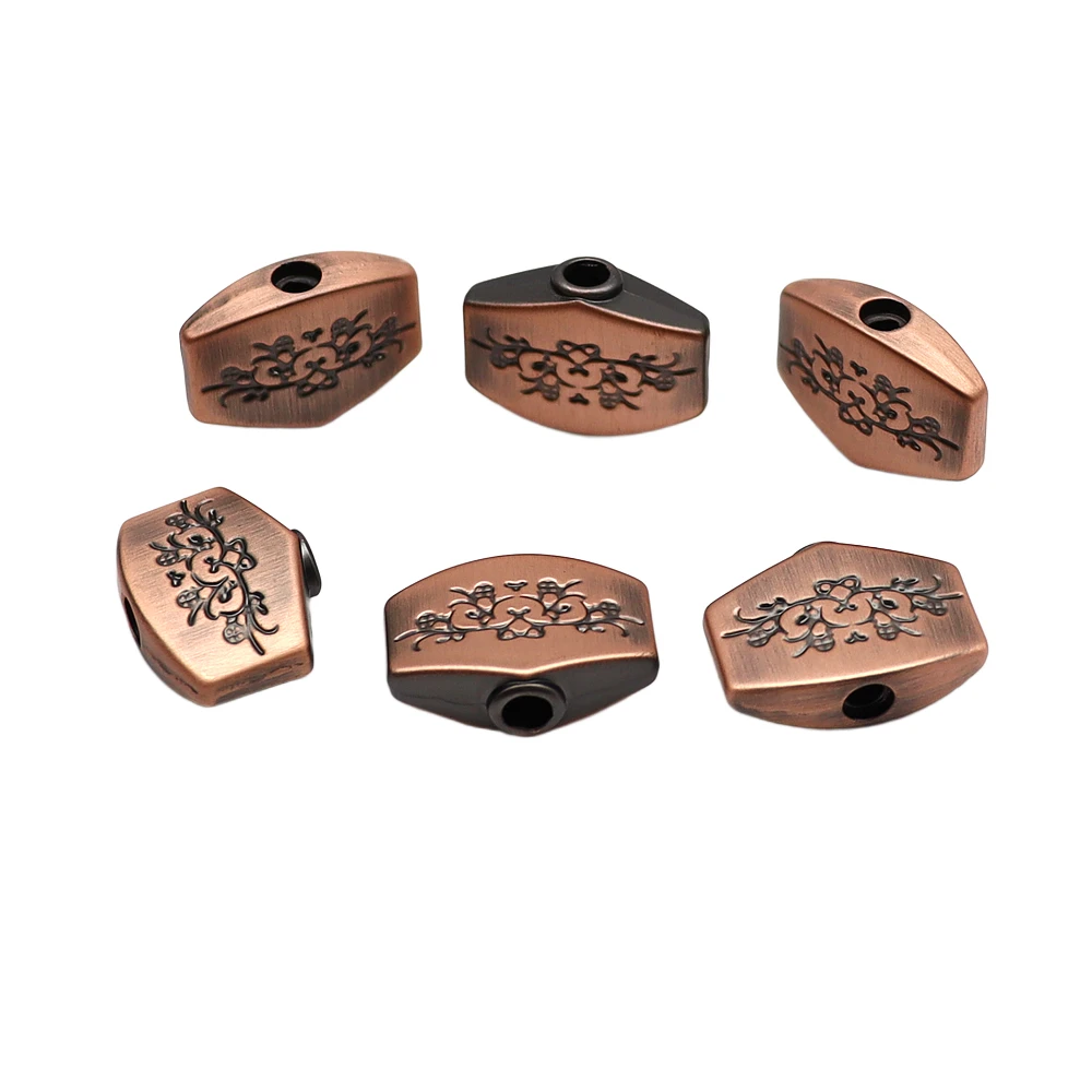 6pcs Guitar Tuners Machine Head Buttons Metal Carved Square Button for Electric Guitar