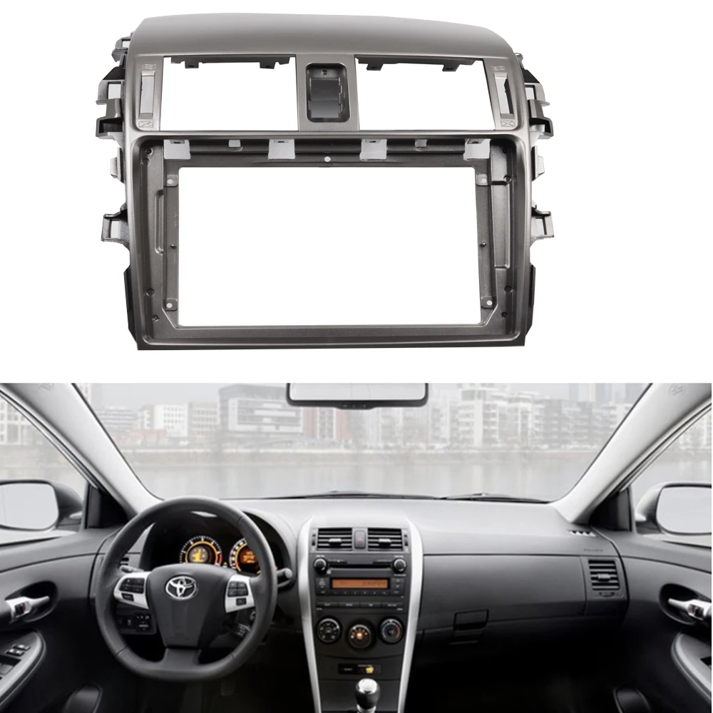 9-дюймовый 2din автомобильный радиоприборная панель для Toyota Corolla 2009-2013 стерео панель для крепления автомобильной панели двойной Din DVD рамка