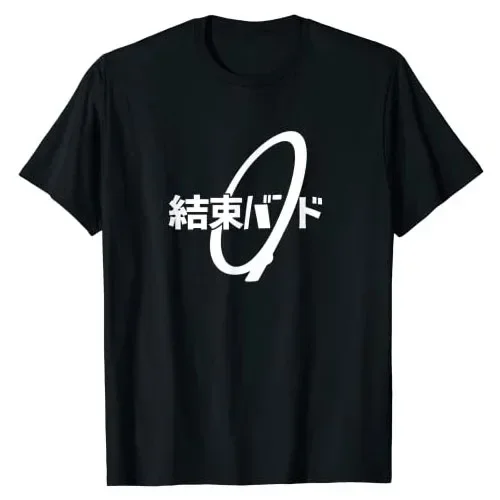 Japanese Fashion Graphic Tee Tops Letters Printed Aesthetic Clothes  Tie Kanji Hiragana Kessoku Band Rocker Band T-Shirt