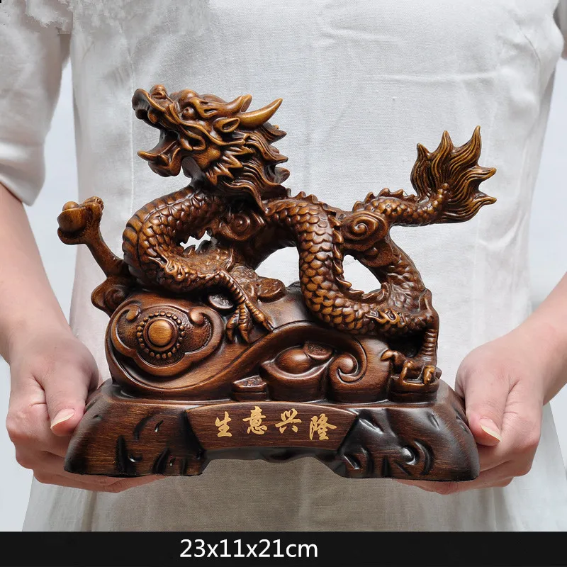 

1pcs Dragon Decoration Feng Shui Lucky Crafts Home Living Room Entrance TV Cabinet Office Table Decoration