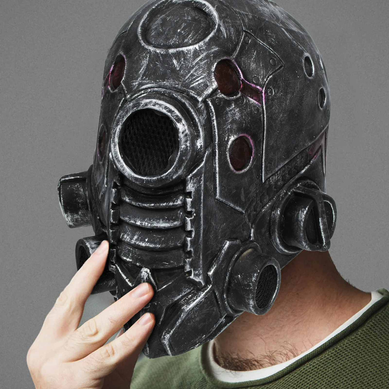 Maschera Steampunk leggera taglia unica adatta alla maggior parte degli adulti Halloween Cosplay Party Dress Up Prop Maschera di Halloween Maschere spaventose per adulti