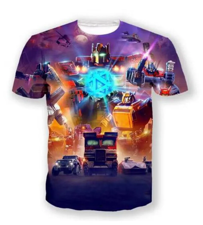 New Fashion Men/Women Transformers 3D Print Short Sleeve T-Shirt Fashion T Shirt Sport Hip Hop Summer Tops TX101