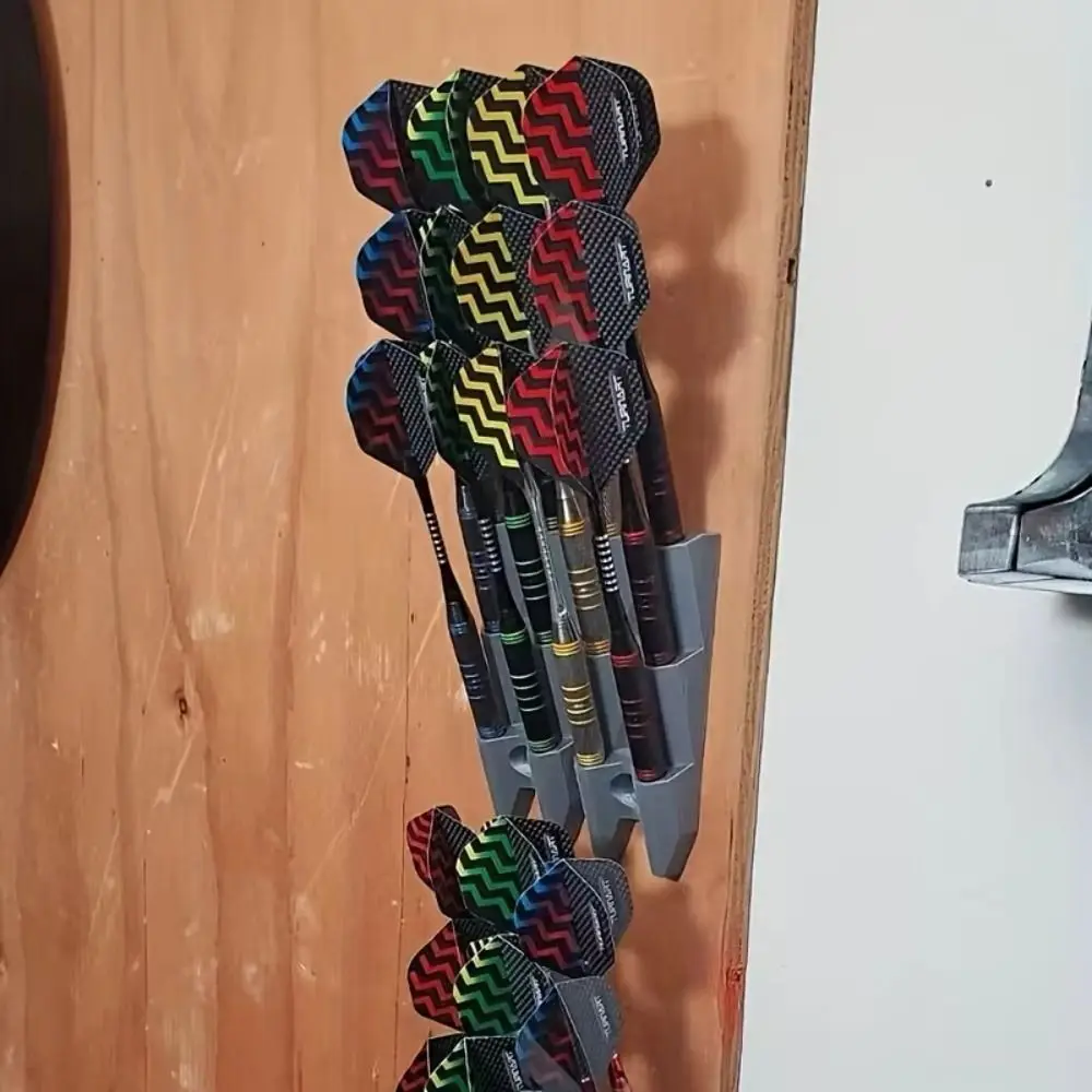 

Minimalist Wall-Mounted Wall Dart Organizer 3D Printed 9 Darts Dart Stand PLA Sturdy Dart Dock Stand Gift for Players