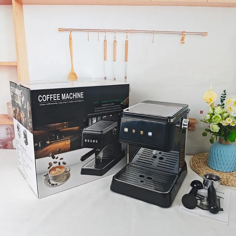 أفضل ماكينة صنع قهوة اسبريسو إيطالية ذكية بالجملة مصنوعة في الصين ماكينة كابتشينو فورية مجموعة مزدوجة