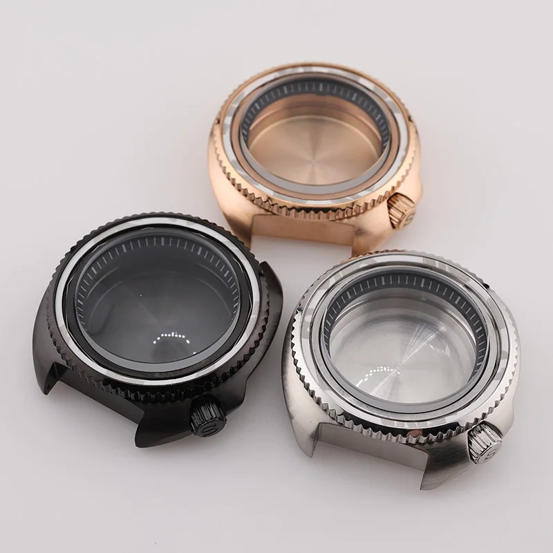 42mm Black Watch Cases Nh35 for Seiko Mod Prospex Captain Willard 6105 Men Automatic Diver Mechanical Watch Case Repair Parts