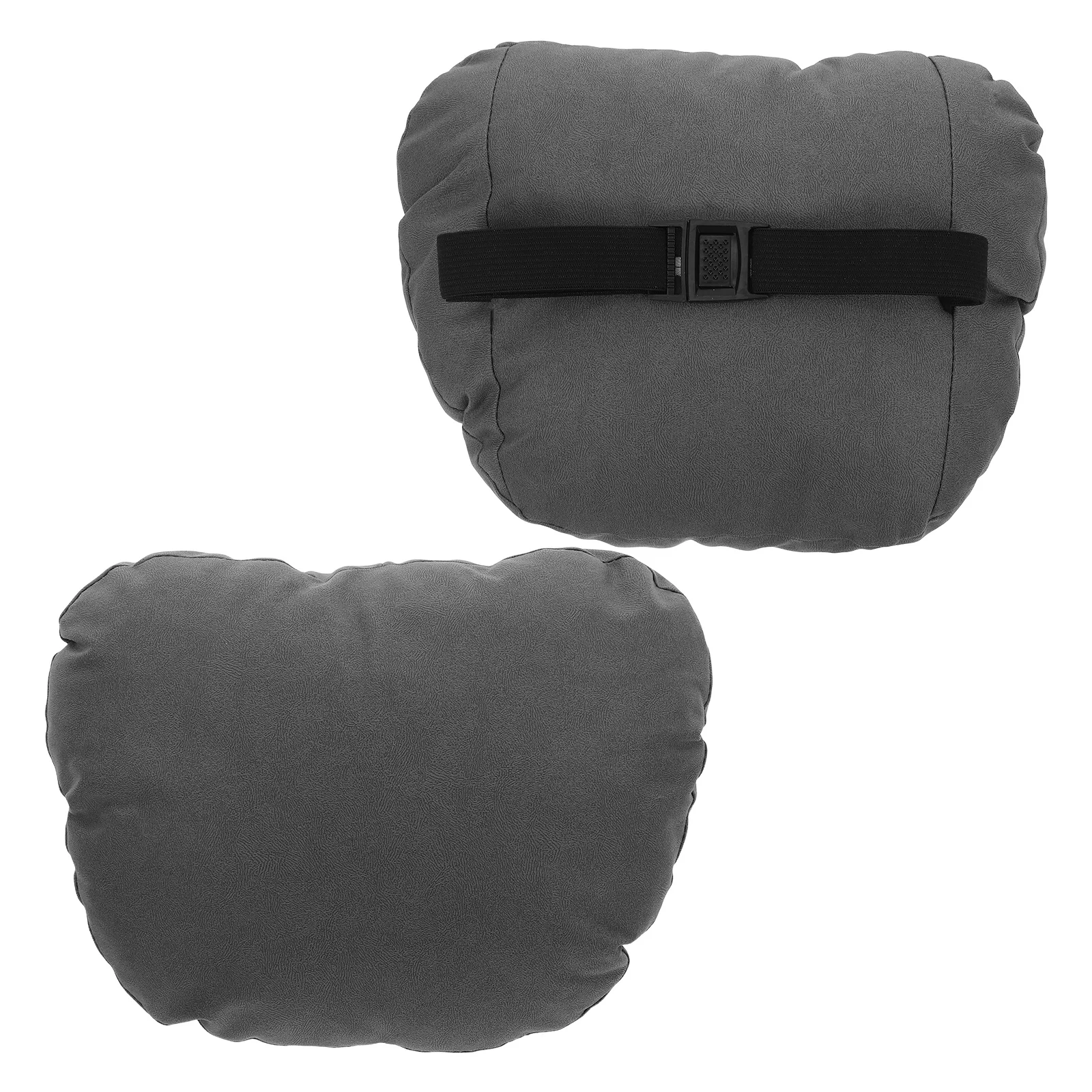 

2pcs Car Neck Pillow For Driver Ergonomic Headrest Support Cushion Soft Suede Travel Pillow For Commute - High