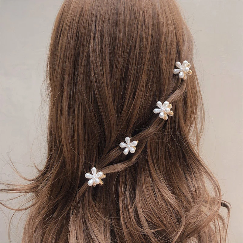 Cute Elegant Mini Flower Shaped Hairclip Claws Women Girls Colorful Hairpins Sweet Small Headdress Trendy Barrettes Accessories