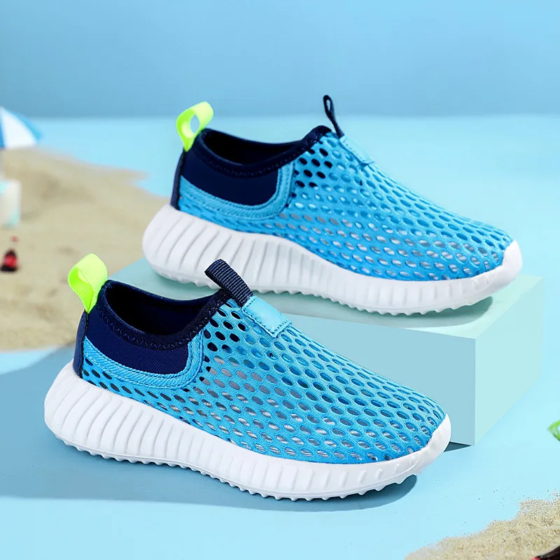 Summer Kids Shoes Children Sneakers Boys Breathable Hollow Mesh Casual Sneaker Flat School Running Sports Shoes for Girls Tennis