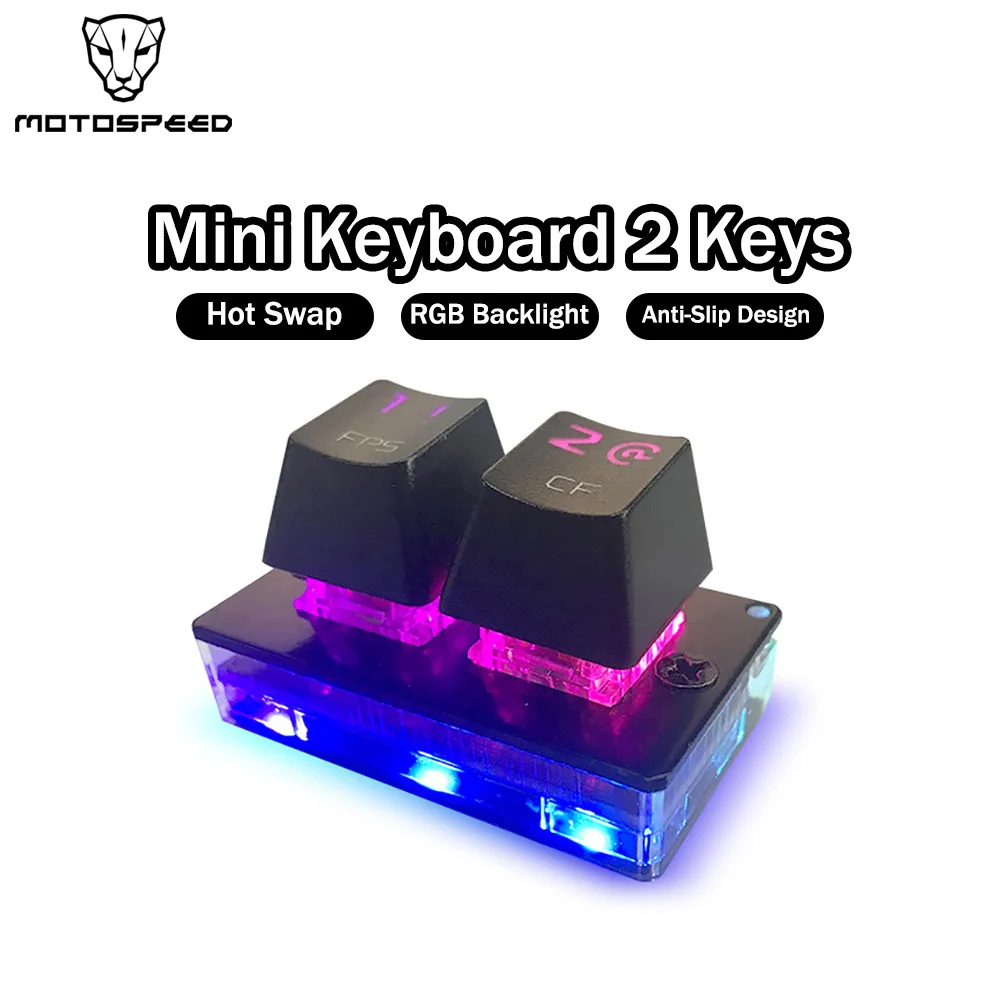 Motospeed K2 Gaming Keyboard 2 Keys Wired RGB Backlit Mechanical Keyboard Hot Swappable Macro Programming For Computer Laptop PC