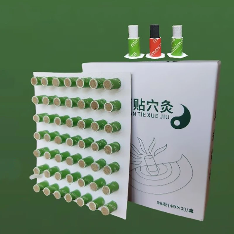 

98 шт. набор трубок из мокса для горячей иглоукалывания, прижигания, медицинской терапии, теплый массаж, регулируемая высота с подарочной упаковкой