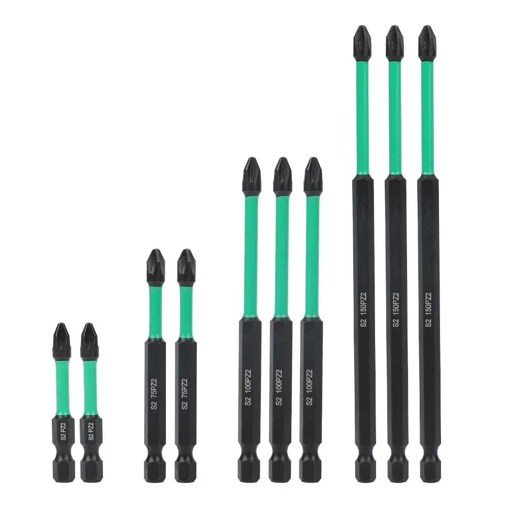 10Pcs PZ2 Magnetic Driver Bits Heavy Duty Long Pozidriv Hex Screwdriver Bit Set Magnetic Driver Bits Heavy Duty Screwdriver Bits image 3