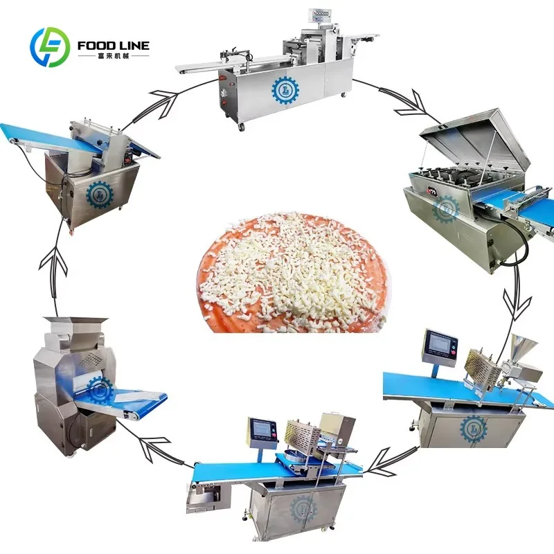 Línea de producción industrial de pizza de queso de la máquina de fabricación de base de pizza de salsa de tomate completamente automática