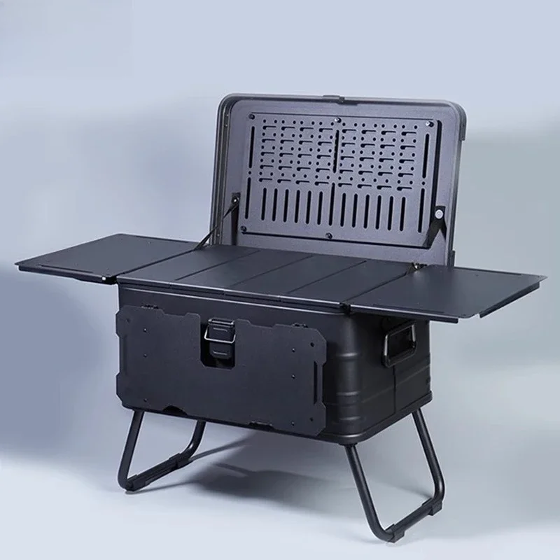 Outdoor camping aluminum-magnesium alloy storage box, modification box, car car with tripod finishing box