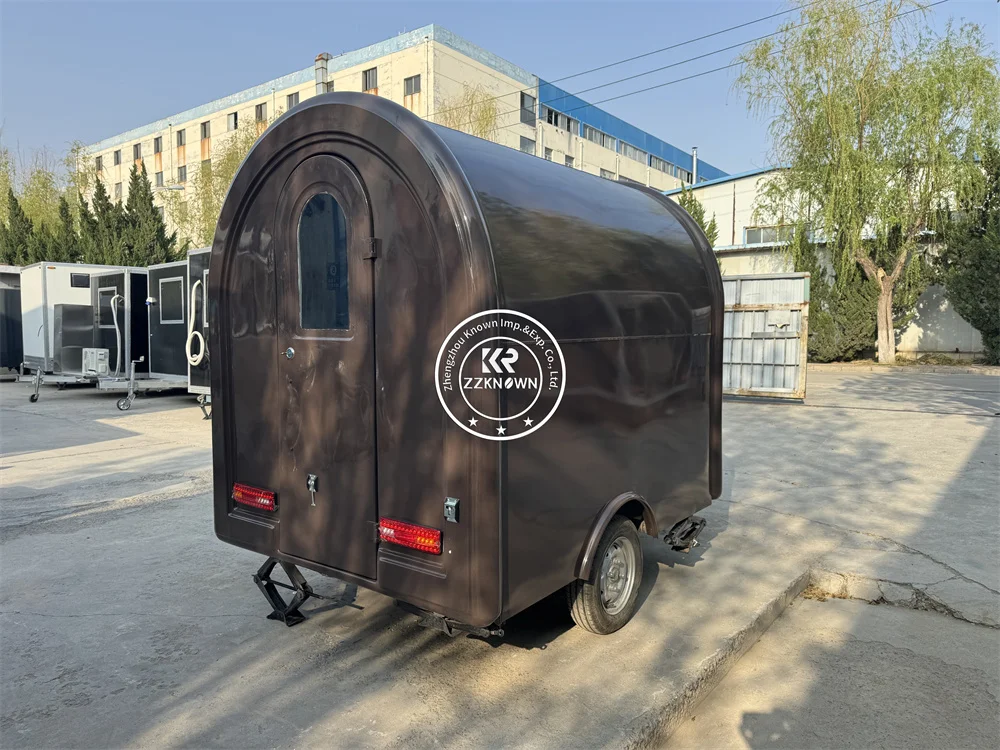 Street Coffee Trailer Mobile Kitchen Concession Food Truck Snack Pizza Ice Cream Kiosk Food Cart With Catering Equipments