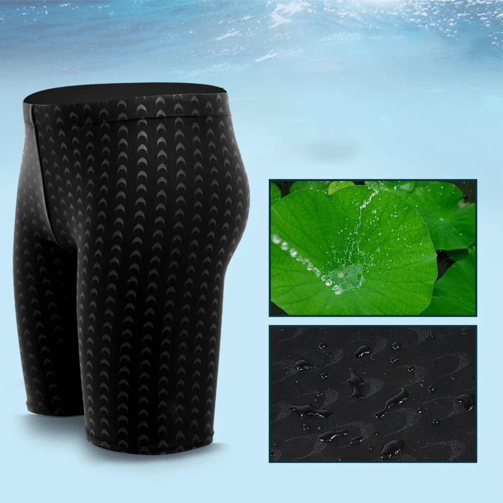 Men Quick-dry Swim Trunks Mid-rise Inner Drawstring Swim Shorts Sports Swimwear