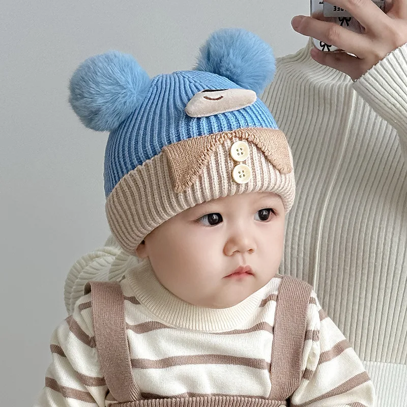 

NEW Windproof Ear Protection Cap Soft Knitted Thicken Cold-proof Hats Warm Lei Feng Hat Ourdoors Winter