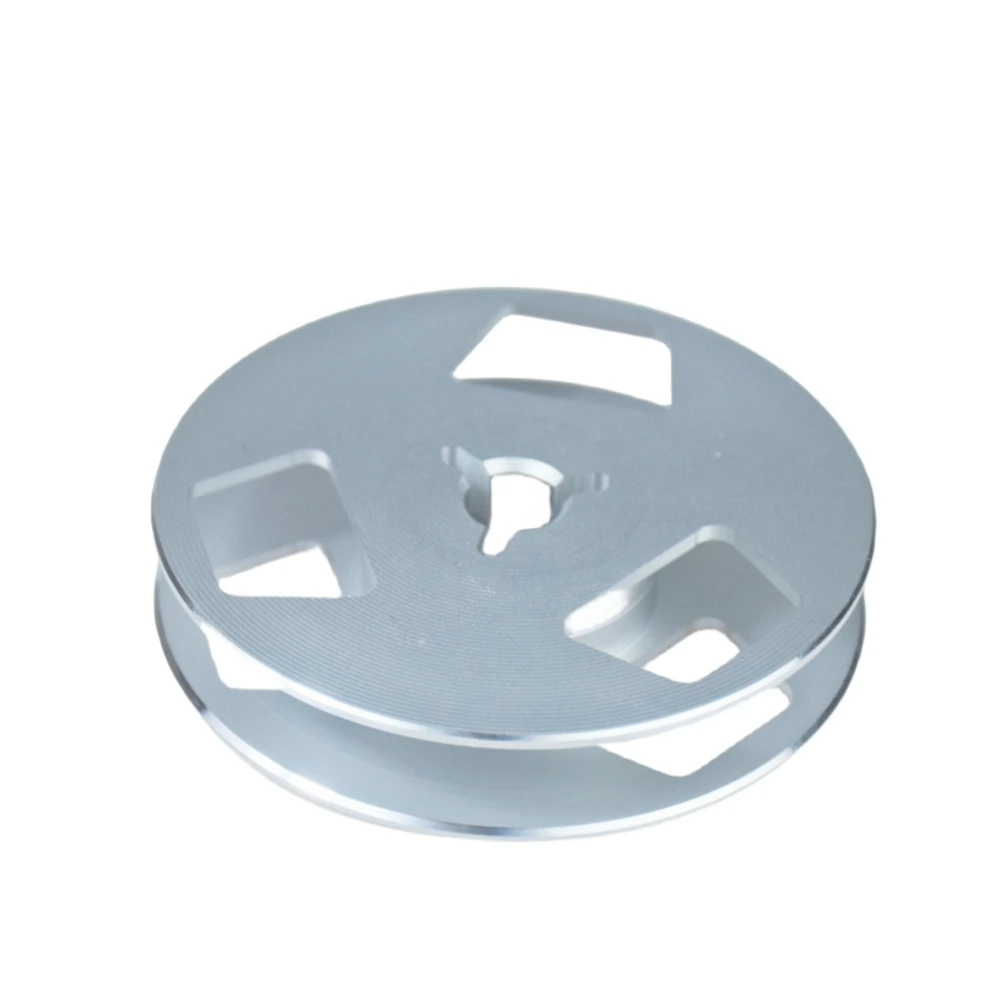 A40I 1/4 2.5 Inch Takeup Reel,Open Reel Audios Metal Takeup Reel,3 Holes Wind Resistance Hole 2.5 Inch Empty Tape Reel Silver