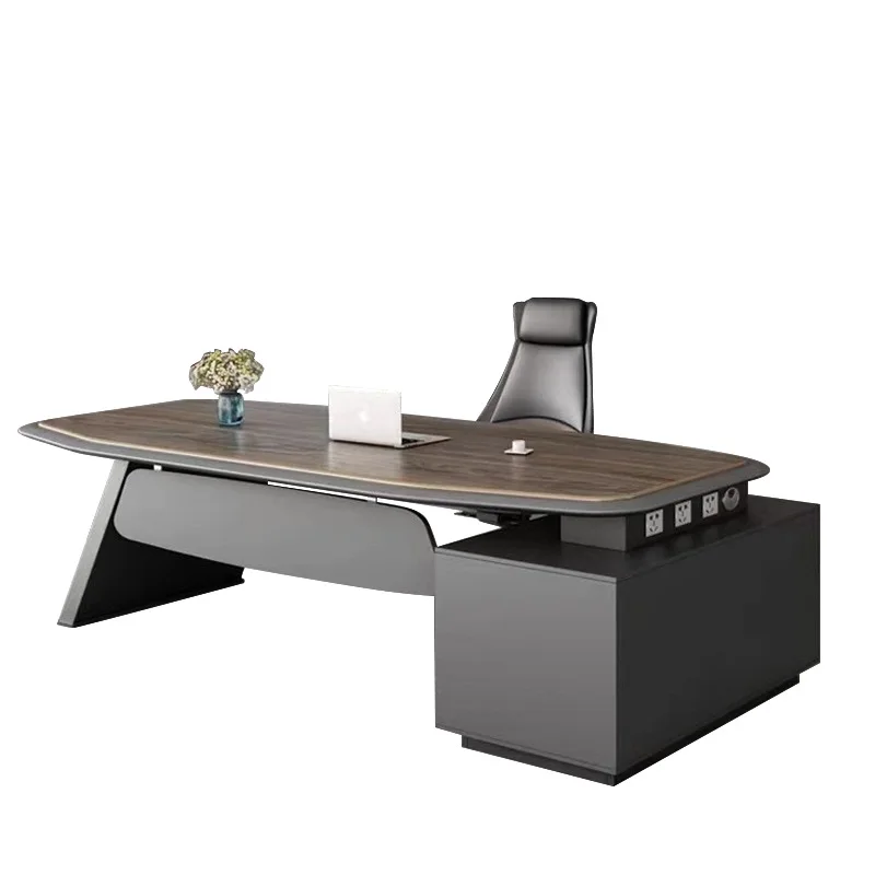 

2025 new model to the store boss simple modern president table office furniture light luxury manager large class supervisor