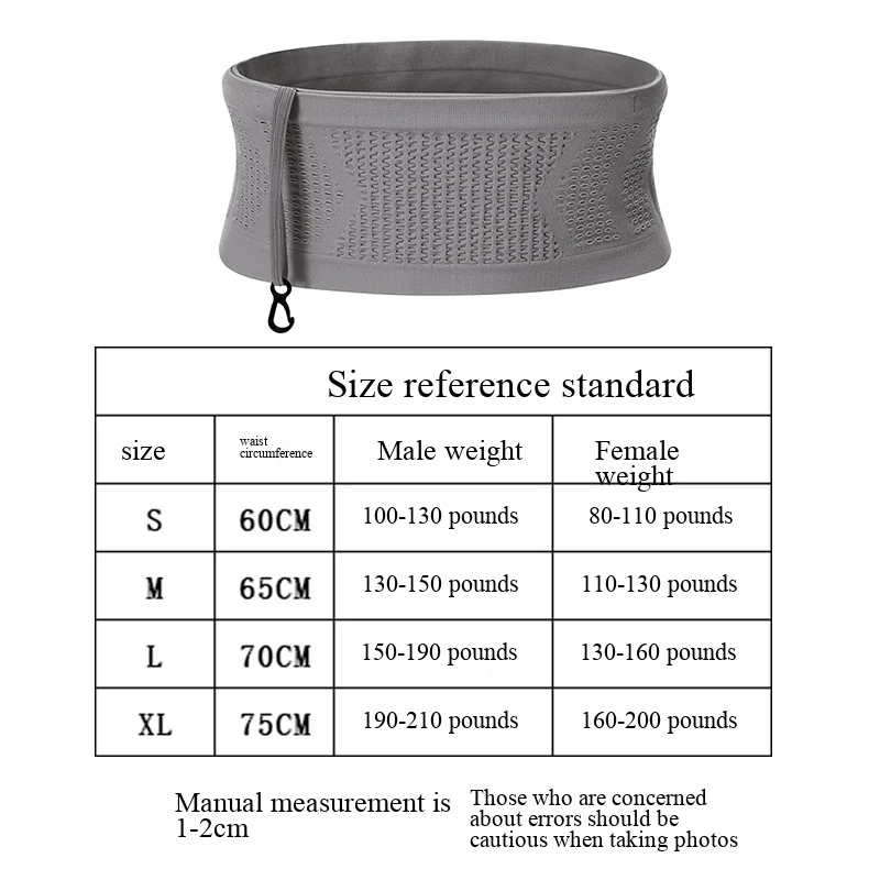 남성/여성용 야외 러닝 사이클링 스포츠 허리 가방 대용량 통기성 미끄럼 방지 니트 다기능 허리 가방