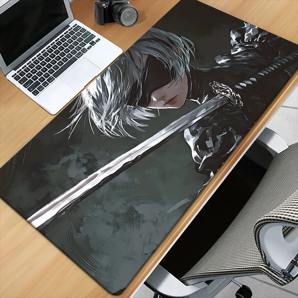 XXL Anime Woman Gaming Mouse Pad, HD Print Non-Slip Rubber Base, Large Keyboard Desk Mat for PC Gamer Laptop