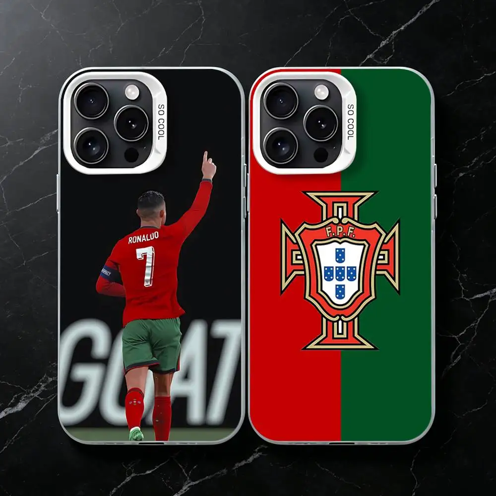 

Portugal Futebol Team Phone Case for iPhone 17 16 Pro Plus 15 14 13 Max Mini 12 11 X XS Air Shield Bumper