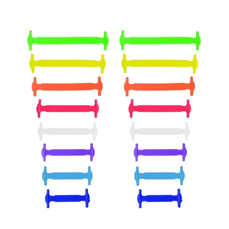 16 Stück Elastische Silikon-Schnürsenkel ohne Binden, Unisex Dehnbare Schuhbänder für Alle Sneaker, Modische Gummiband-Schnürsenkel – Detail 13