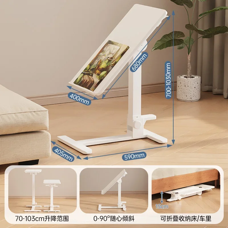 

Movable Folding Computer Desk with Adjustable Height for Home Office and Workstation Computer desk Student desk