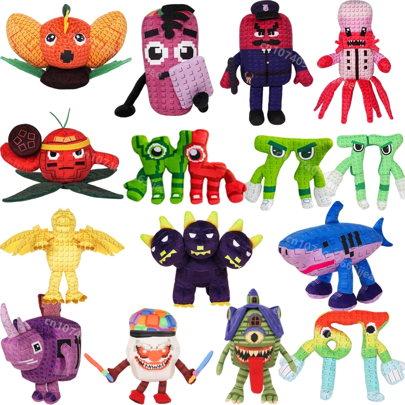 2026 novo 77 plantas vs brainrots cão de pelúcia monstro com três cabeças wl boneca de pelúcia bonito roubar um brainrot boneca brinquedo para presentes do miúdo