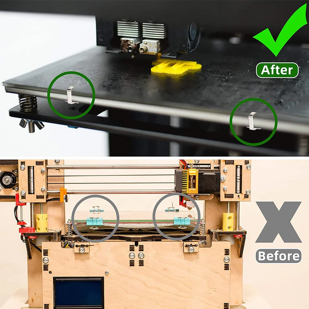 Schlauch Edelstahl Glas Clip Fotorahmen für 3D-Drucker Zubehör Silber