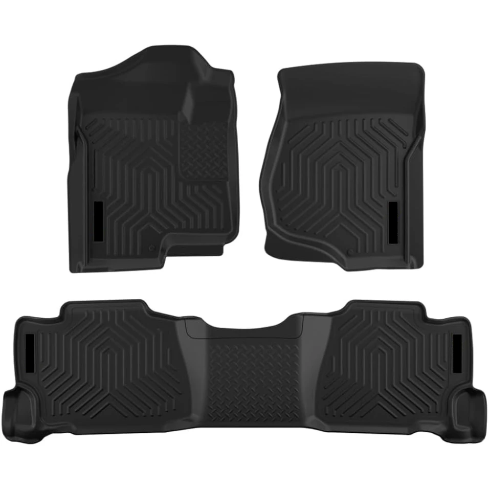 

Грузовые вкладыши TPE для Chevy Silverado/GMC Sierra 1500/2500/3500 Crew Cab 2007-2014, всепогодное полное покрытие, 1-й и 2-й ряд