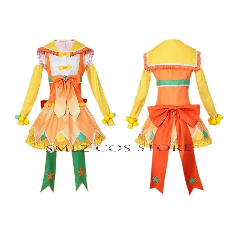 CyAnime PJSK Stage Feat Cosplay Beat Virtual Singer Design Orange Rin Cosplay Len Dress Uniform Suit Outfits Costumes for Girl B
