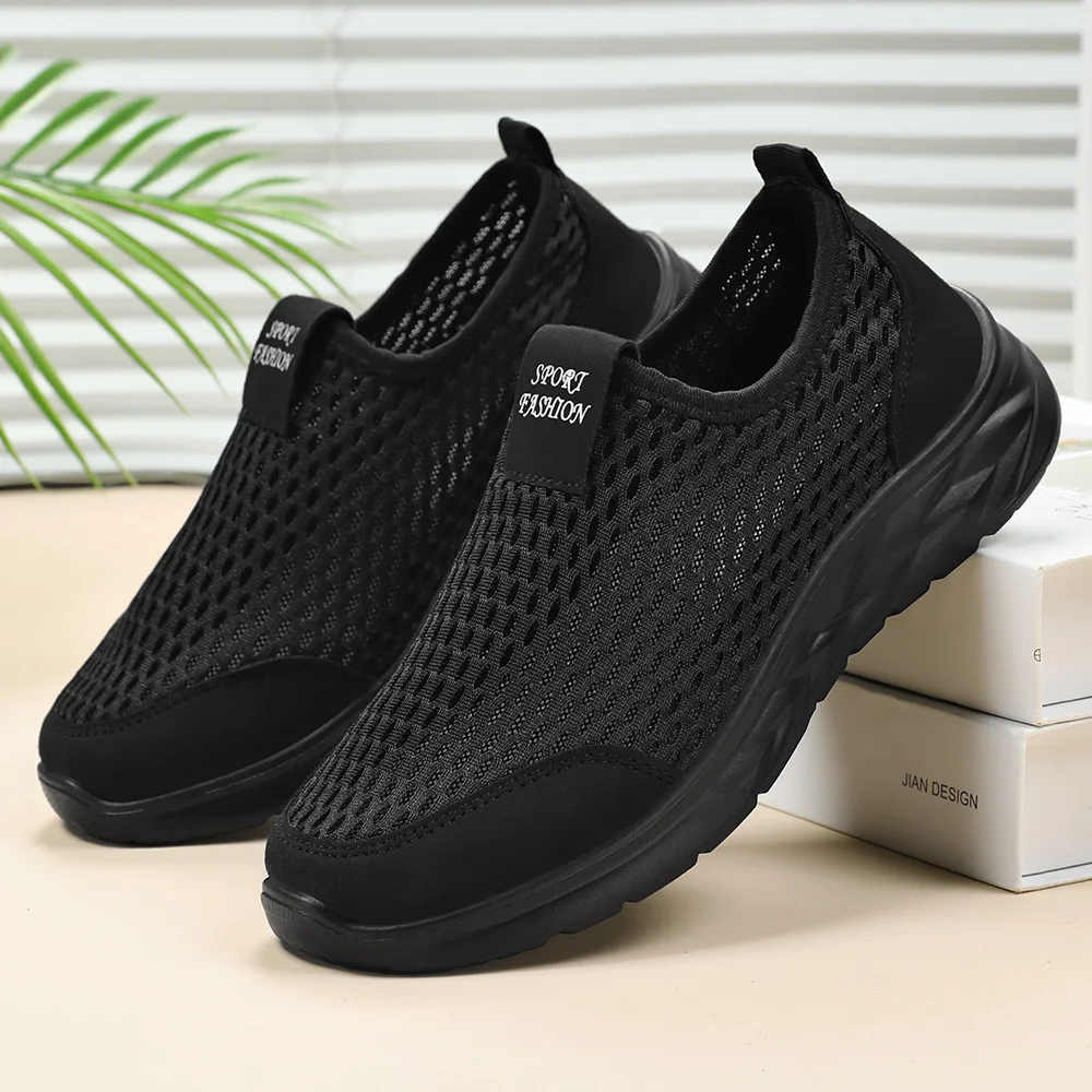 Men and women couple shoes summer mesh hollow breathable casual loafers dad versatile single shoes wading large size 36-44