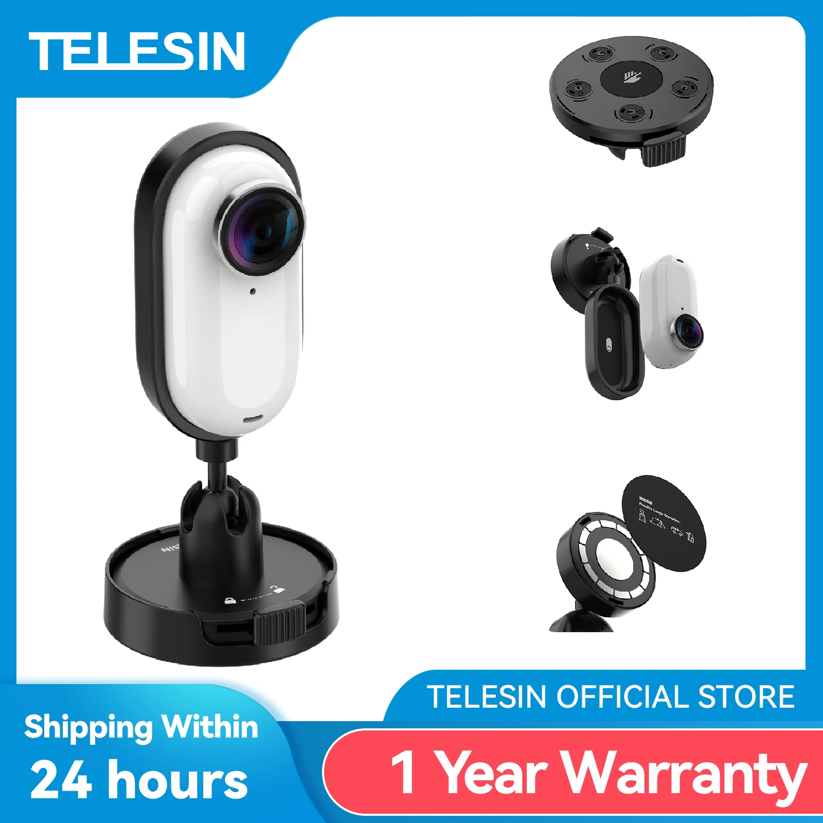 

TELESIN Fabric Mount For Insta360 Go3 Go3s Backpack Mount Action Camera Bracket Holder For Insta360 Go3 Accessories