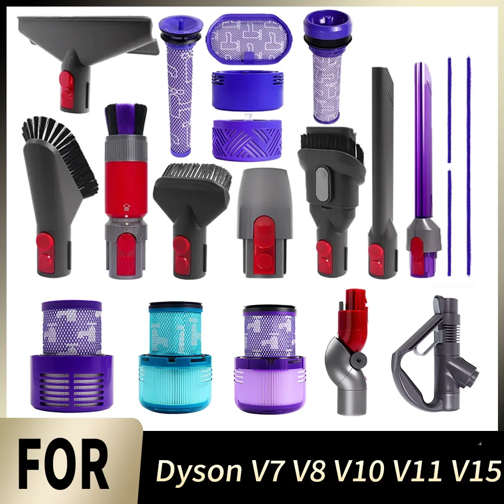 Vacuum Cleaner Accessories HEPA Filter Brush Head Handle Roller Brush for Dyson V6 V7 V8 V10 V11 V12 V15 DC Extension Hose Part