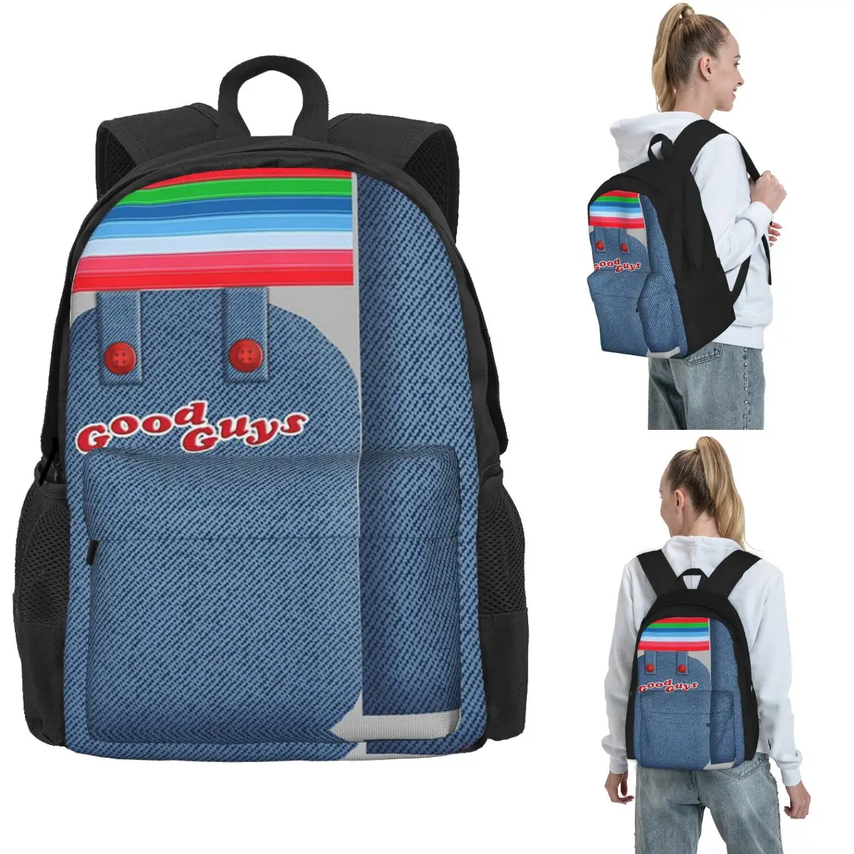 

Good Guys Backpack Hot Sale Daypack Large Capacity Children BookBag School Bag Shoulder Bags for Men Women