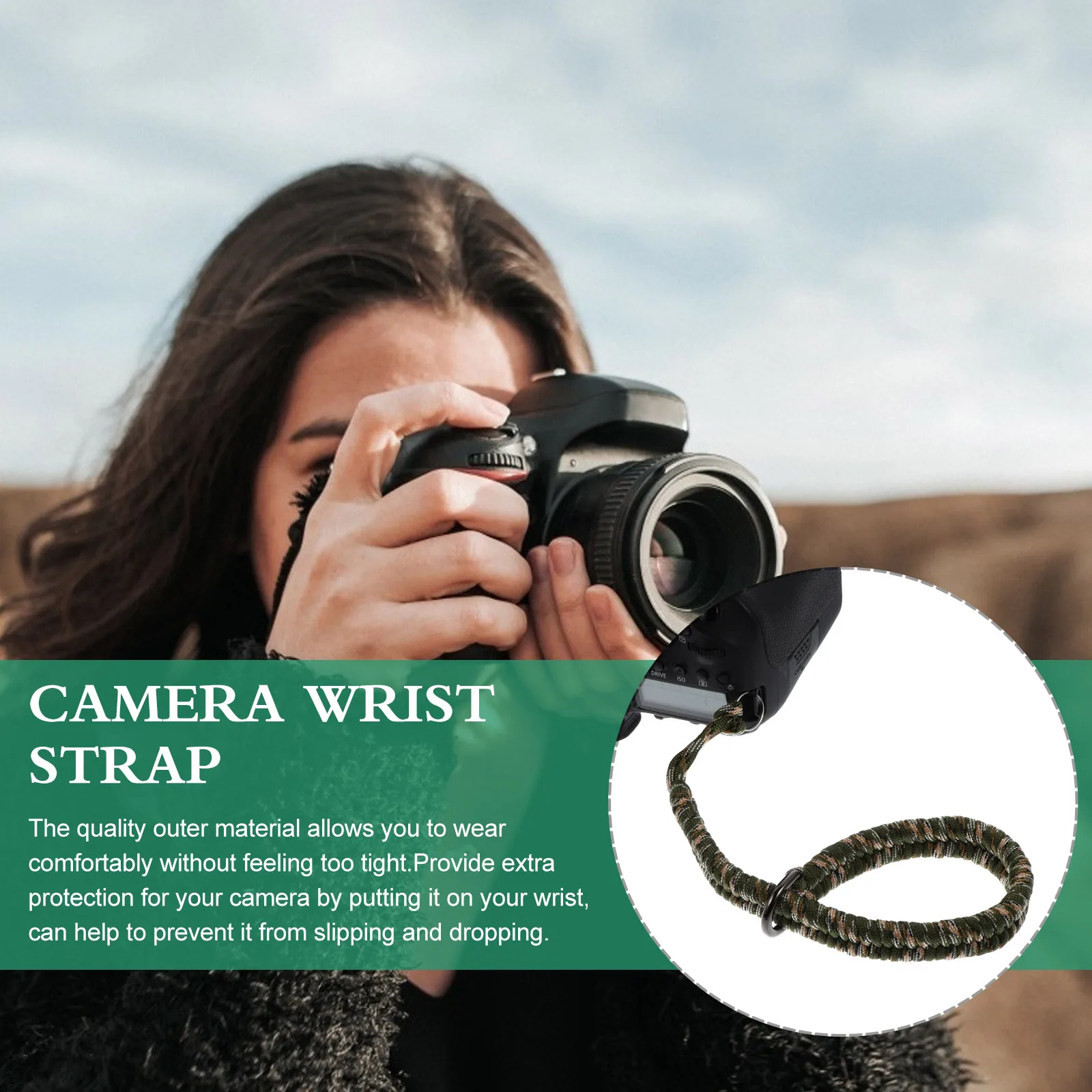 

1pc Hand Rope Lightweight Wrist Lanyard Compatible For Dslr Adjustable Secure Strap Portable Camera Durable
