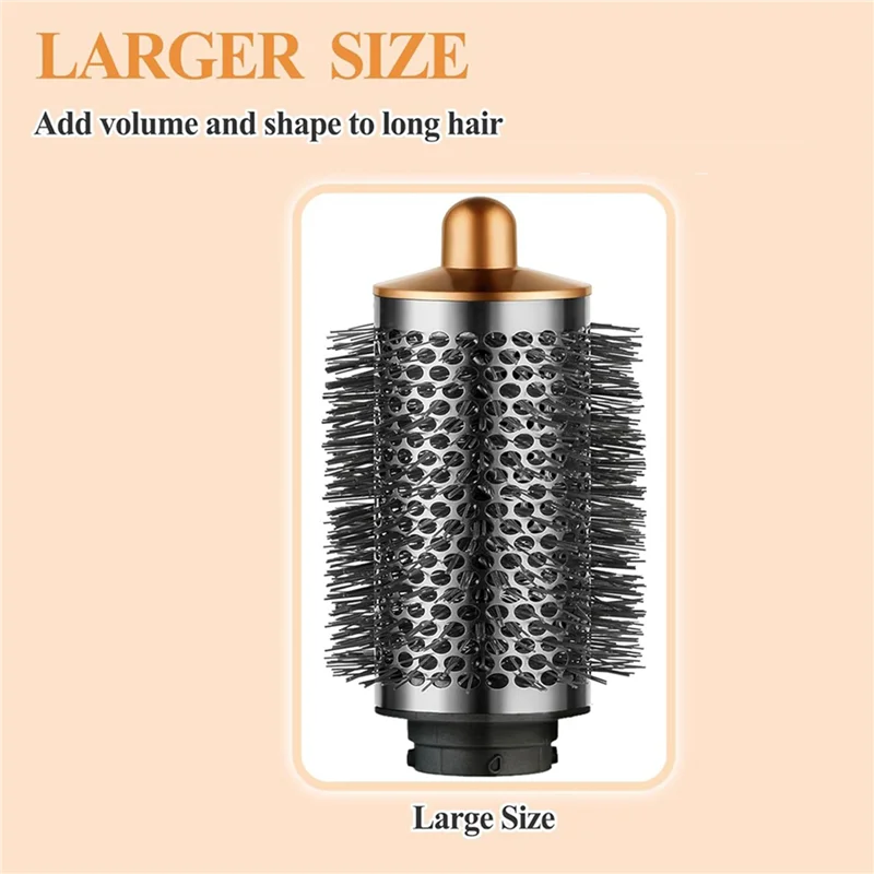 

ABVJ-6X Large Round Volumizing Brush For Dyson Airwrap Attachments,Bigger Oval Round Brush , Fluff Up And Volumize A