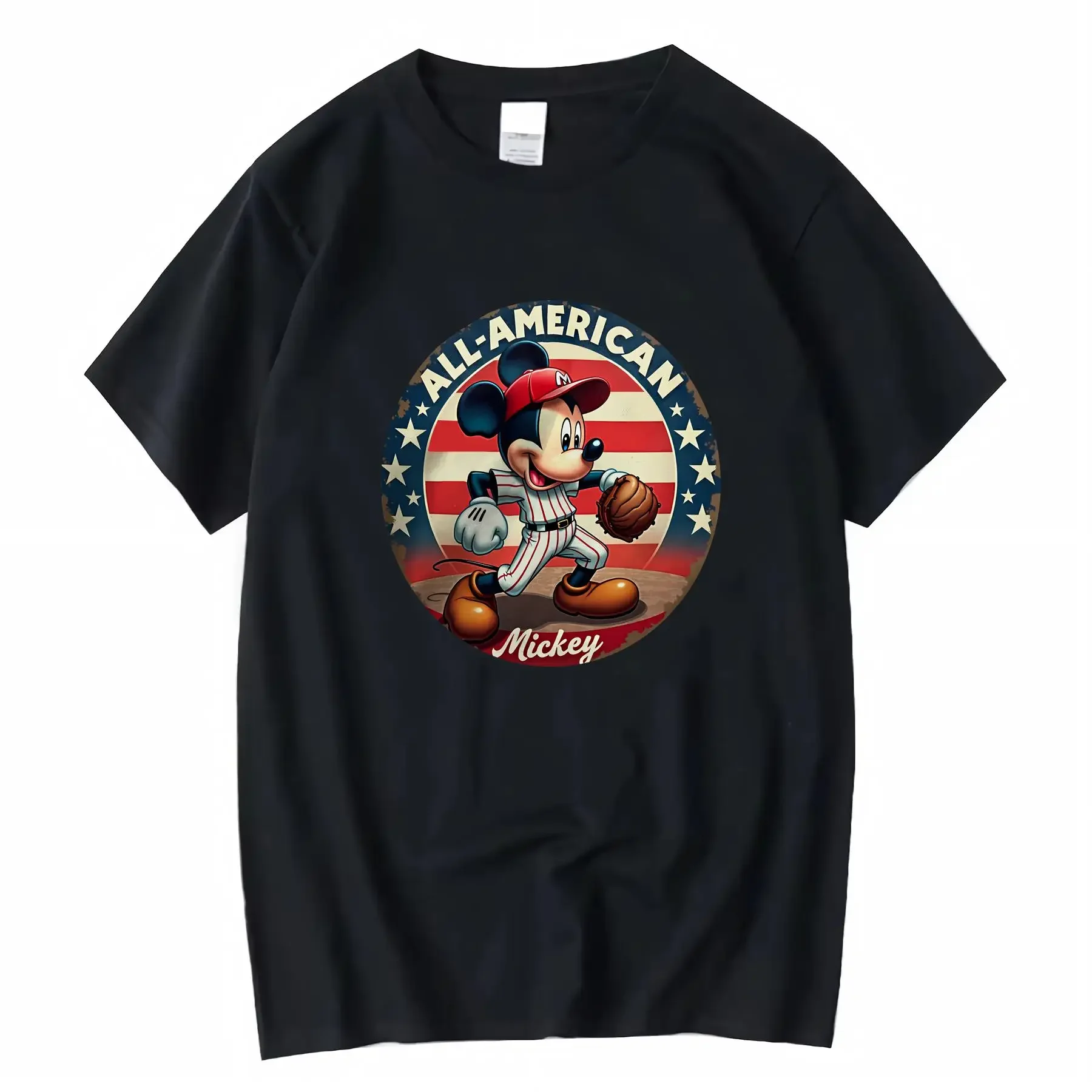 

Disney Mickey Mouse 100 Cotton Crew Neck T Shirt for Women All Season Casual Wear Machine Washable Regular Fit vintage Washed