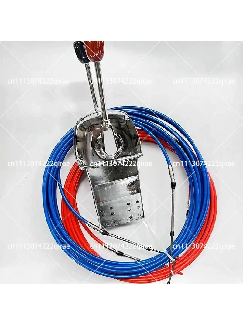 Universal Marine Throttle Head Double Handle Controller Cable Pulling Manipulator Soft Axis Gear External Unit for Boats