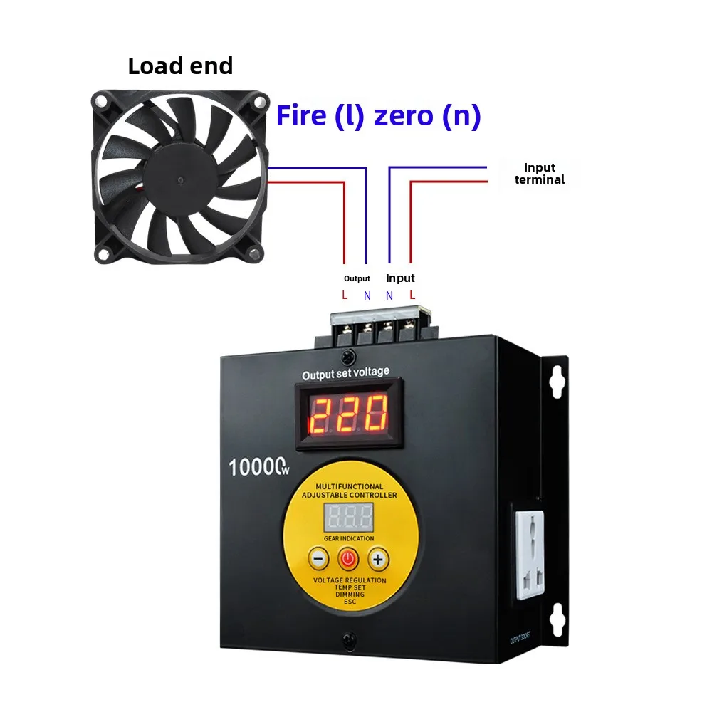 220 High Power Thyristor Electronic Voltage Regulator Motor Fan Electric Drill Variable Speed Governor Thermostat 10000W
