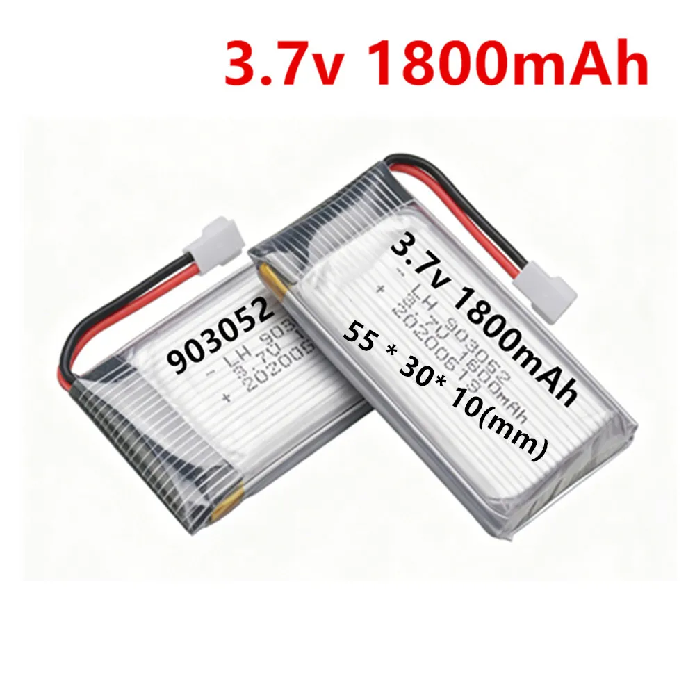 3.7V 1800mah Battery for SYMA X5SW X5 X5S X5C M18 H5P KY601S Rc Drone Parts with Charger 3.7V 903052 lipo Battery