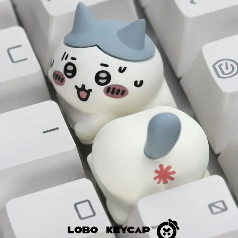 Imagem -02 - Miniso Chiikawa Personality Keycap Creative Cartoon Keycap Teclado Mecânico Keycap Transparente Student Learning Tool