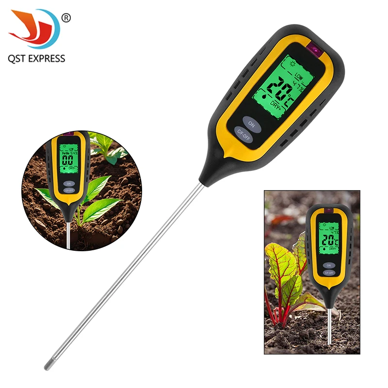 Bodemtester Zes-in-één voor bodemvruchtbaarheid PH-detectie Temperatuur-vochtigheid Lichtdetectie en luchtvochtigheidsdetectie