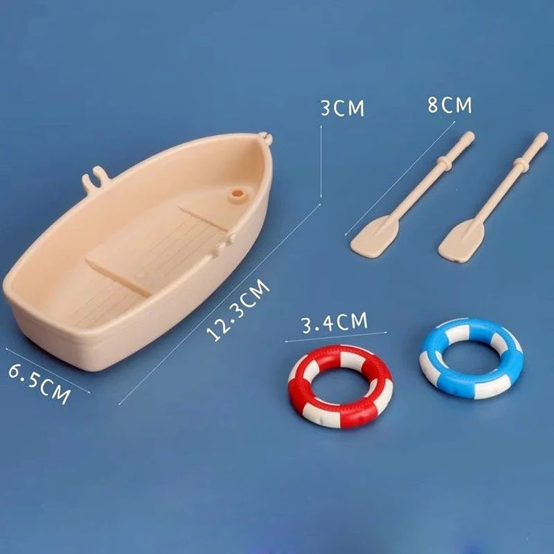 Aquarium Decoration Floating Toy Boat Rowing Ornament Children’s Toys Plastic Fishing Gifts Model Ship