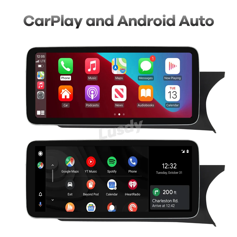 Novo android 13 qualcomm carro multimídia player rádio gps para mercedes benz classe c w204 rhd estéreo carplay vídeo tela de toque