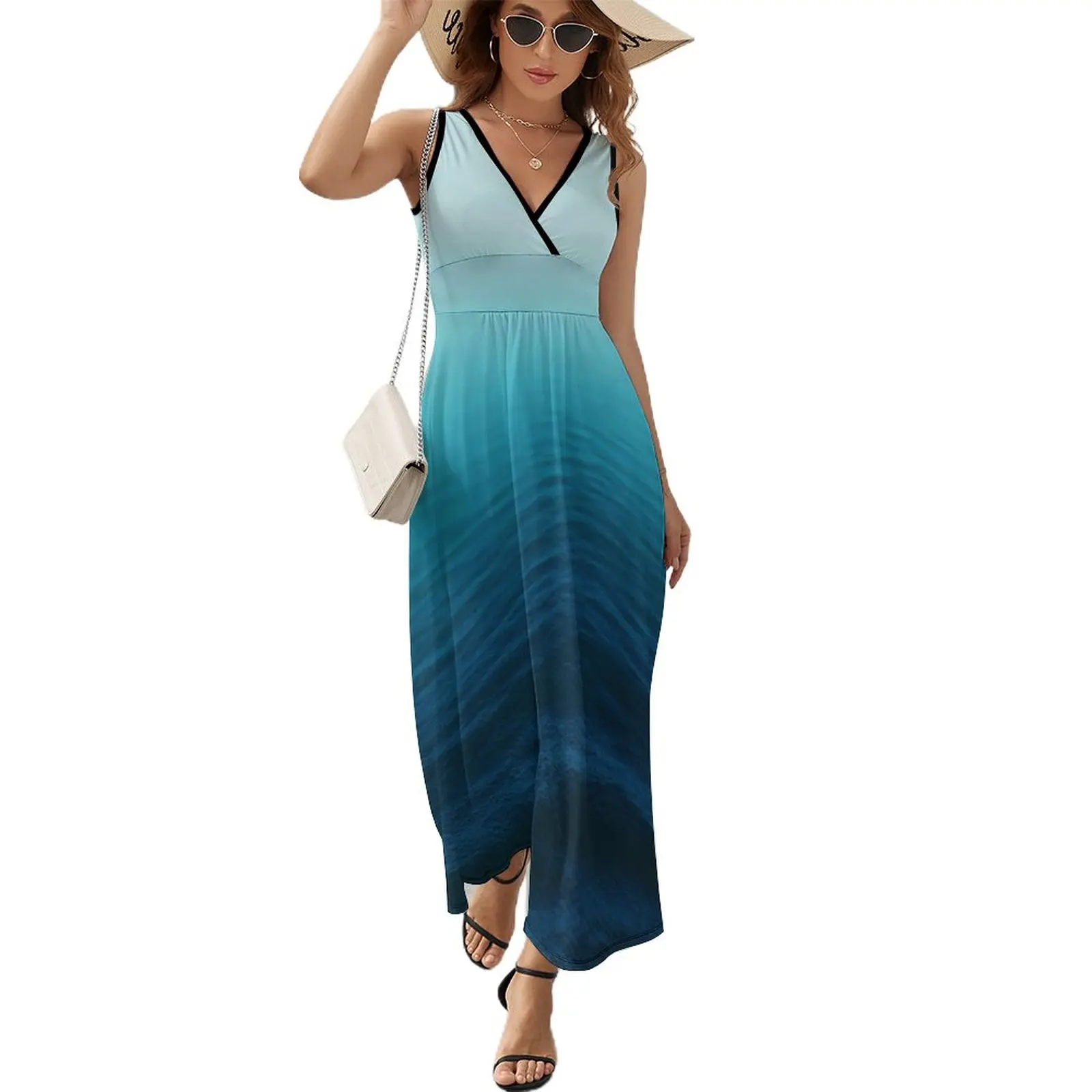 

Deep Blue Sleeveless Dress luxury evening dresses 2024 summer clothes Women's dress womens clothing